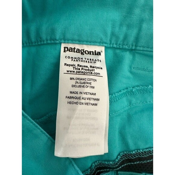 Patagonia Women's Venga Rock Pants Straight Leg Full Length Climbing Teal Size 8 - Picture 7 of 8
